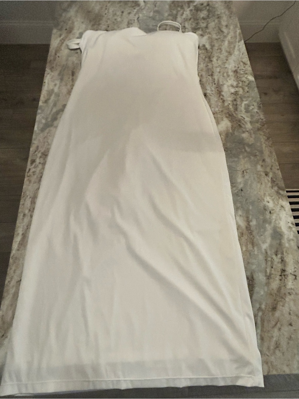 Populist Shapewear Classic White Slip Dress - Minimal Spaghetti Strap - Picture 6 of 7